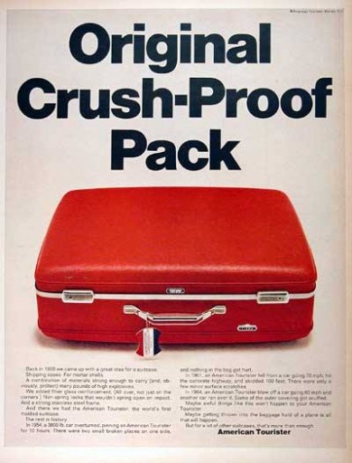 Blog Image for Throwback Thursday American Tourister Ad is Crush-Proof