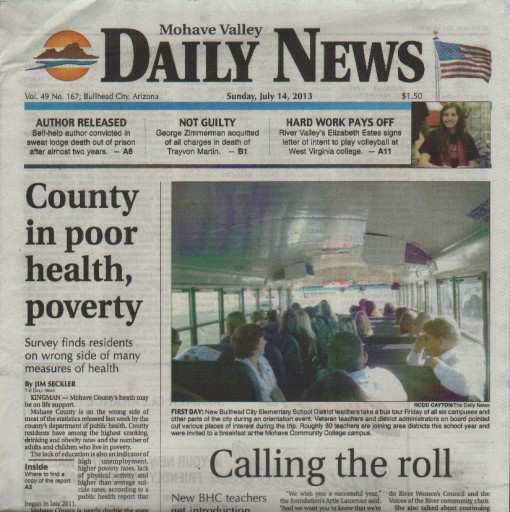 Media Scan for Bullhead City Mohave Valley Daily News