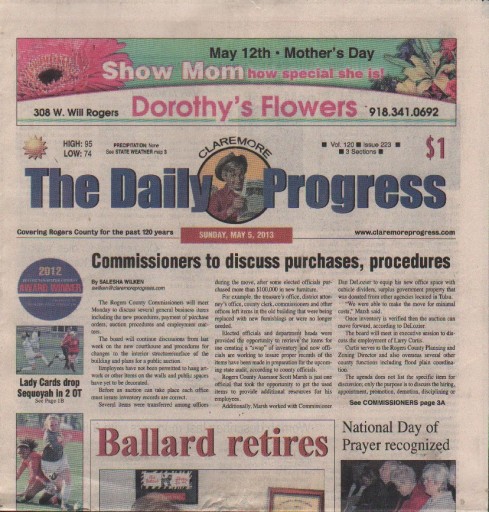 Media Scan for Claremore Daily Progress