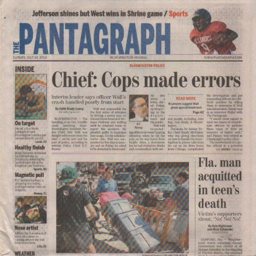 Media Scan for Bloomington Pantagraph