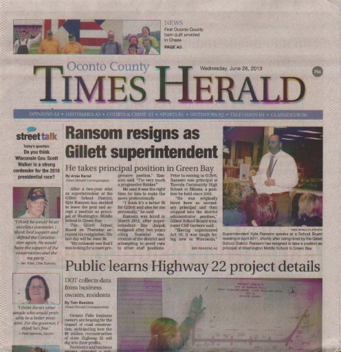 Media Scan for Oconto County Times-Herald