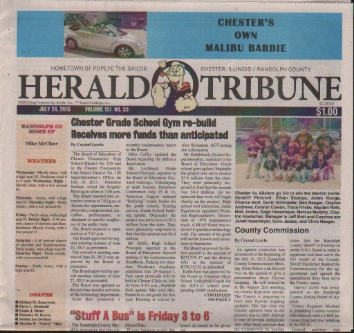 Media Scan for Chester Herald Tribune