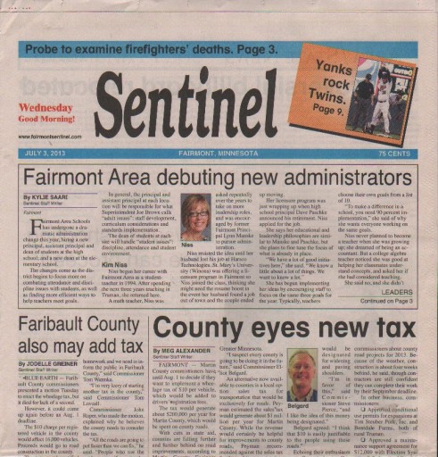 Media Scan for Fairmont Sentinel