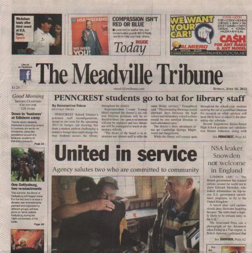 Media Scan for Meadville Tribune