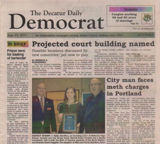 Media Scan for Decatur Daily Democrat - IN