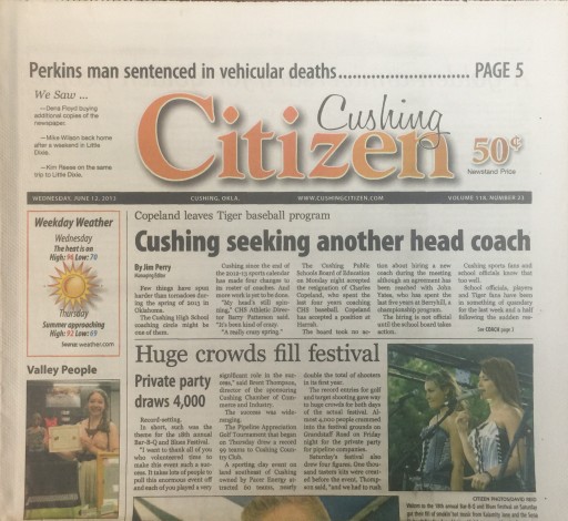 Media Scan for Cushing Daily Citizen