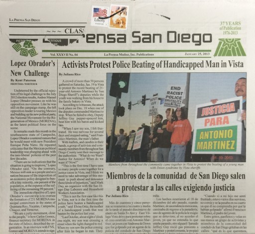 Media Scan for La Prensa - San Diego