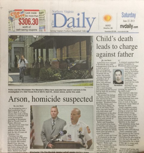 Media Scan for Strasburg Northern Virginia Daily