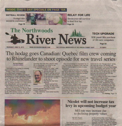Media Scan for Rhinelander Northwoods River News
