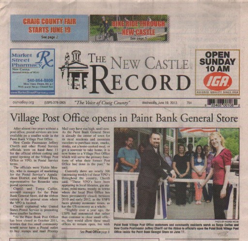 Media Scan for Craig County New Castle Record