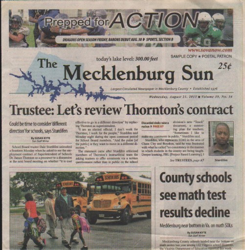 Media Scan for Clarksville Mecklenburg Sun
