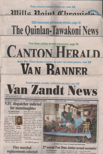 Media Scan for Van Zandt Newspapers LLC