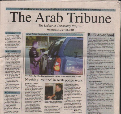 Media Scan for Arab Tribune and Metro