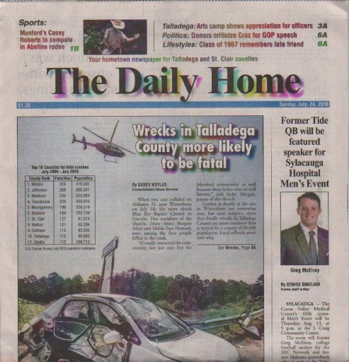 Media Scan for Talladega Daily Home