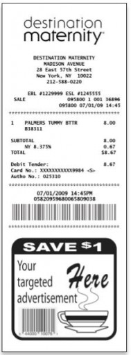 Media Scan for Destination Maternity Receipt Program