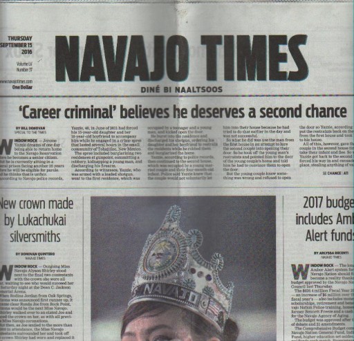 Media Scan for Navajo Times