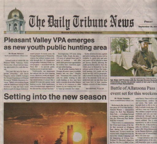 Media Scan for Cartersville Daily Tribune News