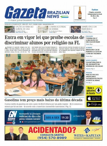 Media Scan for Gazeta Brazilian News- Miami