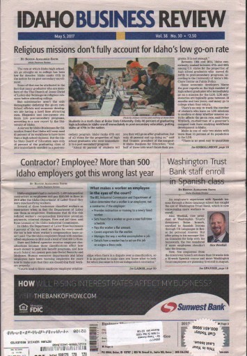Media Scan for Idaho Business Review