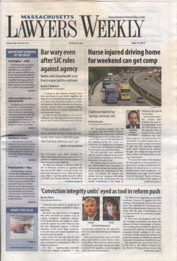 Media Scan for Massachusetts Lawyer Weekly