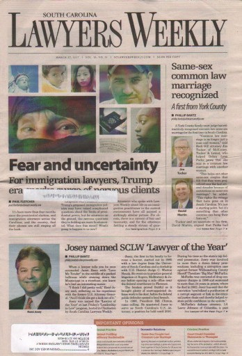 Media Scan for South Carolina Lawyers Weekly
