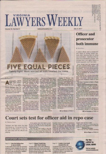 Media Scan for Virginia Lawyers Weekly