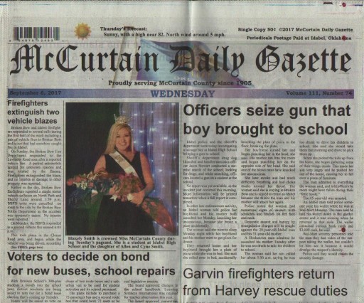 Media Scan for Idabel McCurtain Daily Gazette