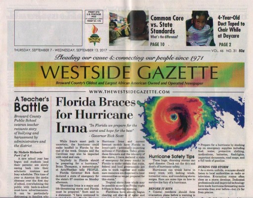 Media Scan for Ft. Lauderdale Westside Gazette