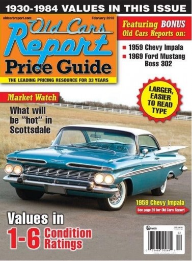 Media Scan for Old Cars Report Price Guide